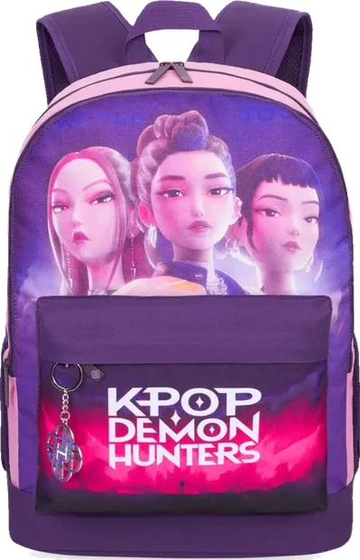 Sac à dos Get Trend Huntrix violet et rose, détouré, vu de face