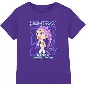 T-Shirt K-Pop Huntrix Rumi Violet pour enfant