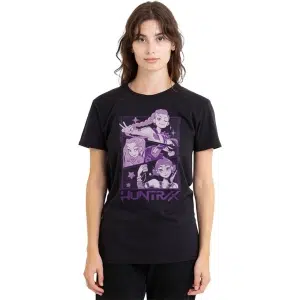 T Shirt noir K-Pop Demon Hunters Trio Huntr/X