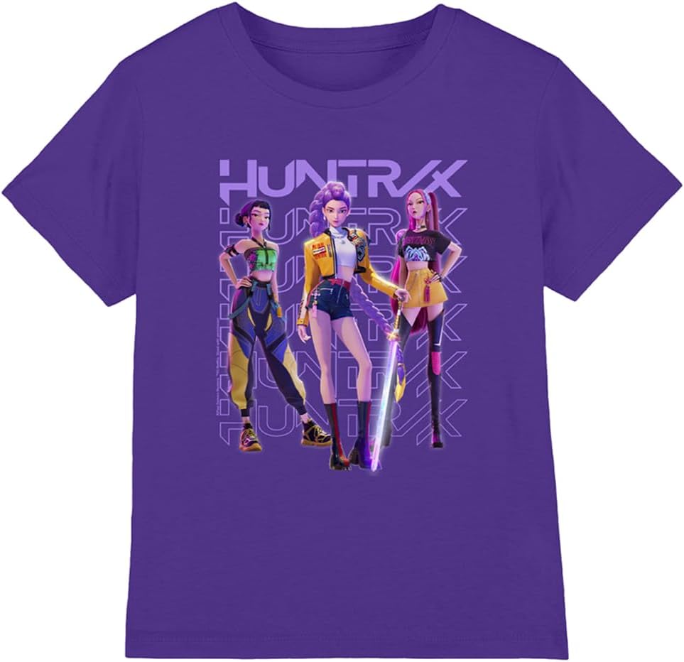 T-Shirt Rumi, Mira et Zoey Huntrix Violet