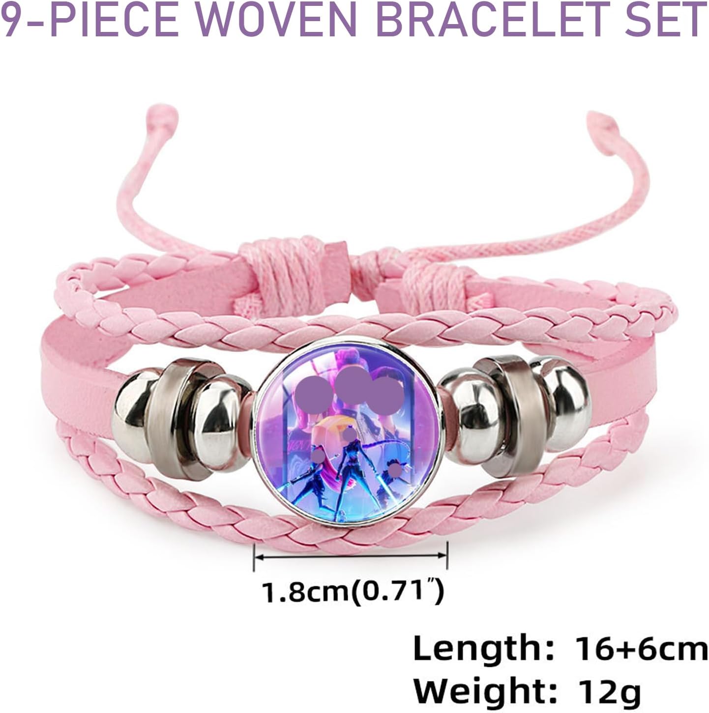 Lot de 9 Bracelets en cuir Huntrix – Image 2