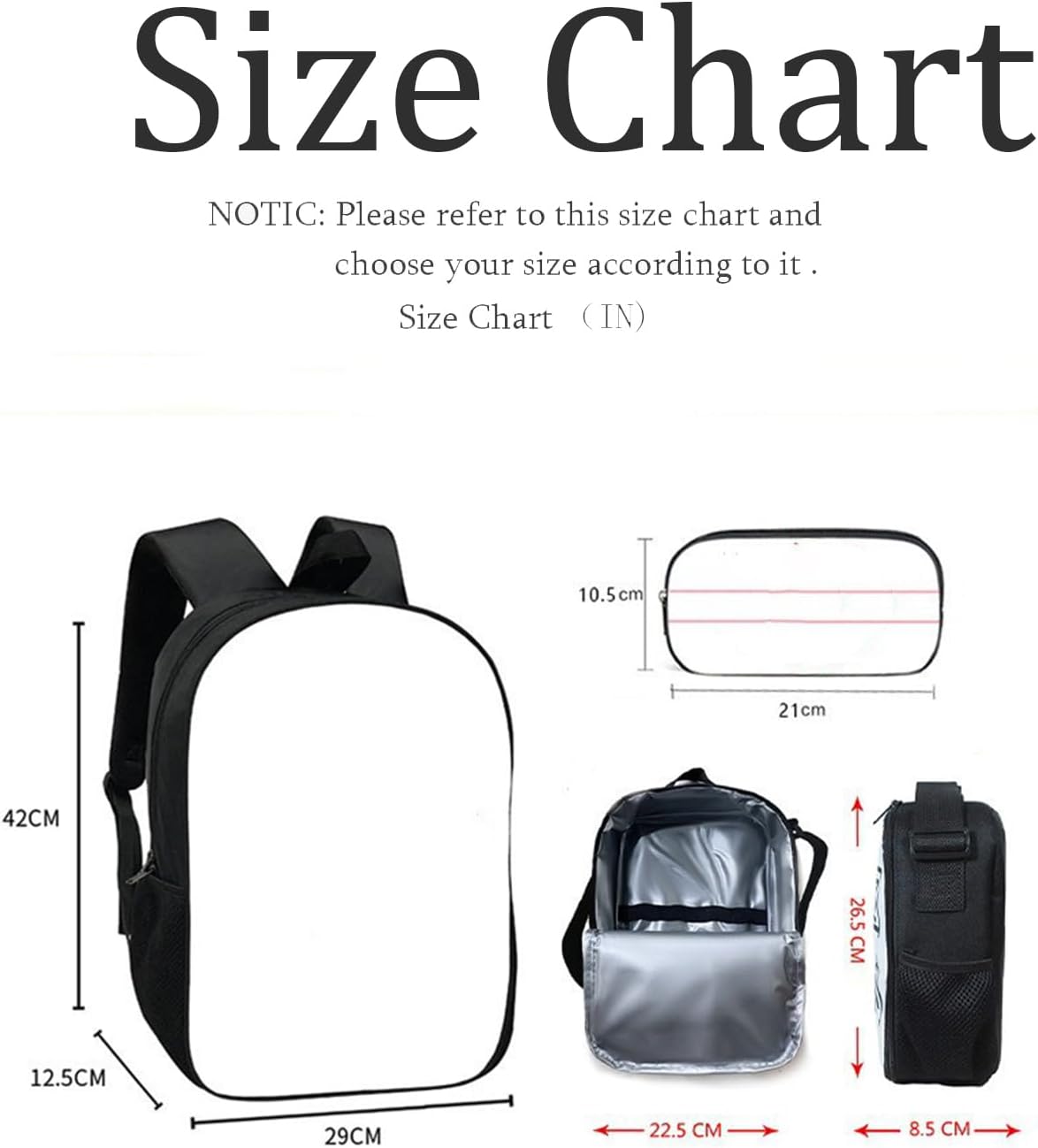 Coffret 3 en 1 : Sac à dos, Sac à goûter et Trousse – Image 2