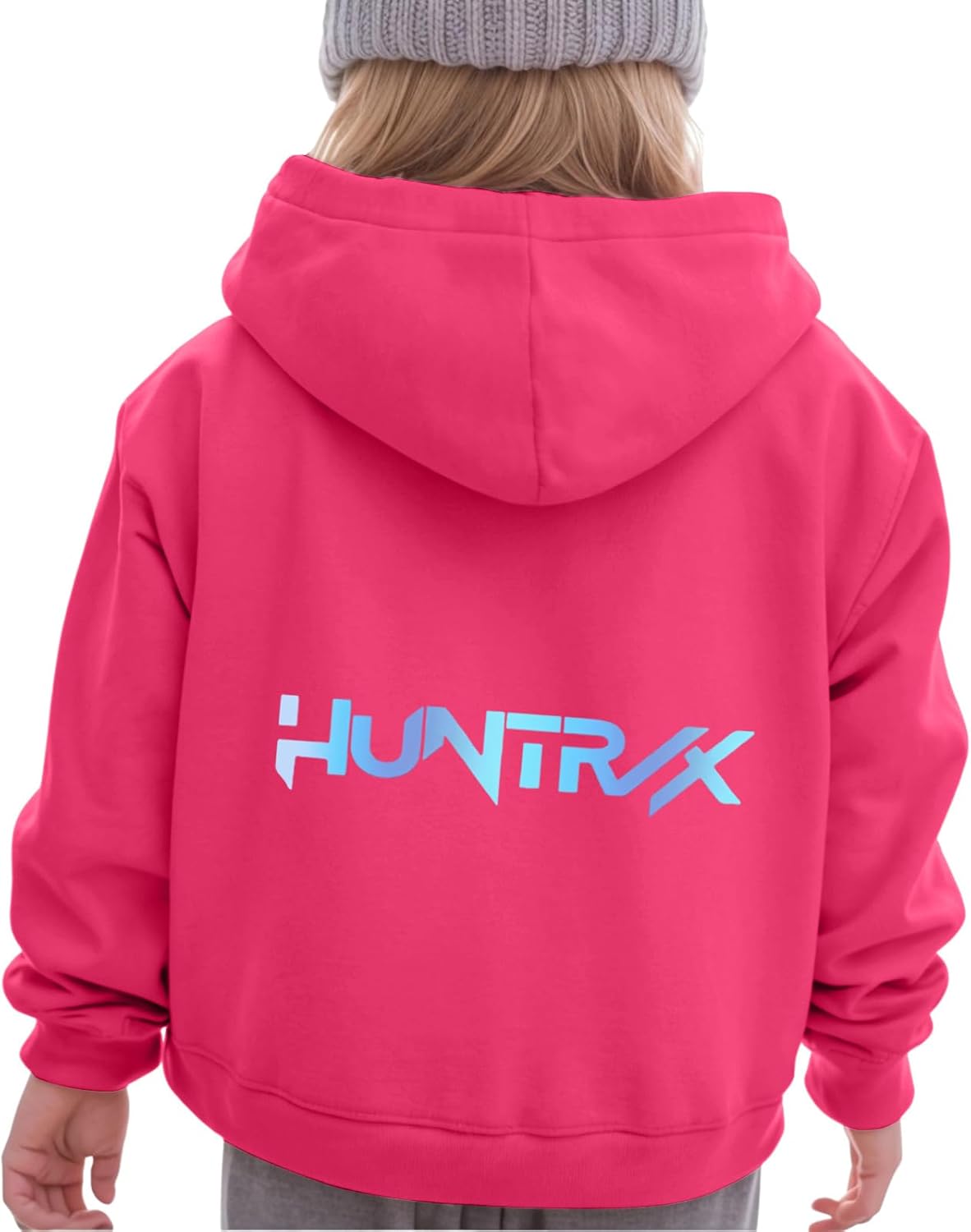 Sweat à capuche Hoodie Huntrix Rose pour enfant – Image 2