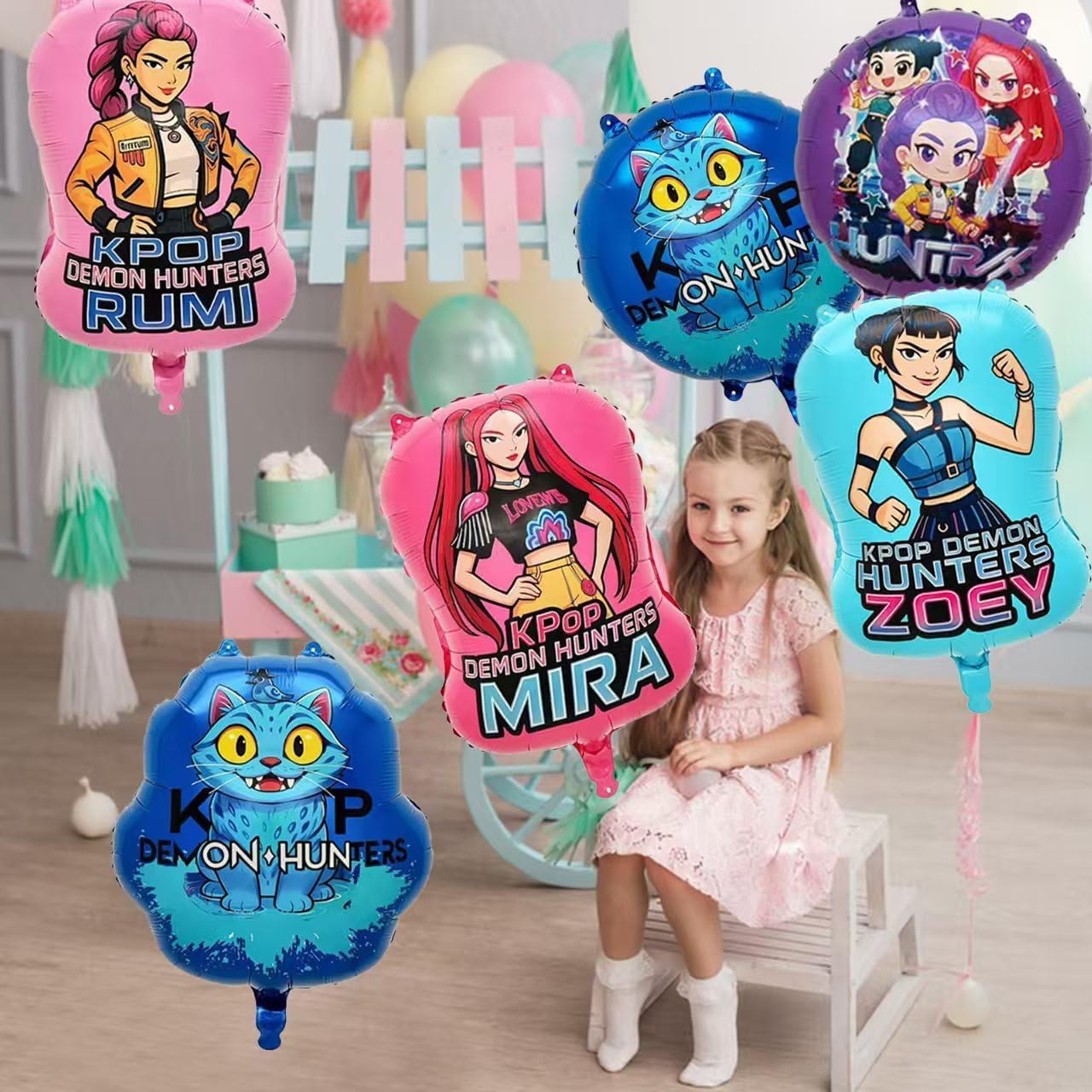 Lot de 6 ballons colorés Anniversaire Huntr/x – Image 5