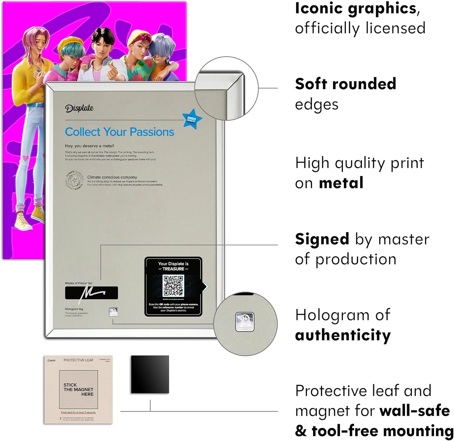 Poster métallique Saja Boys 32 x 45 cm – Image 3