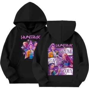 Sweat à capuche noir KPop Demon Hunters