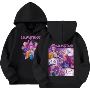 Sweat à capuche noir KPop Demon Hunters