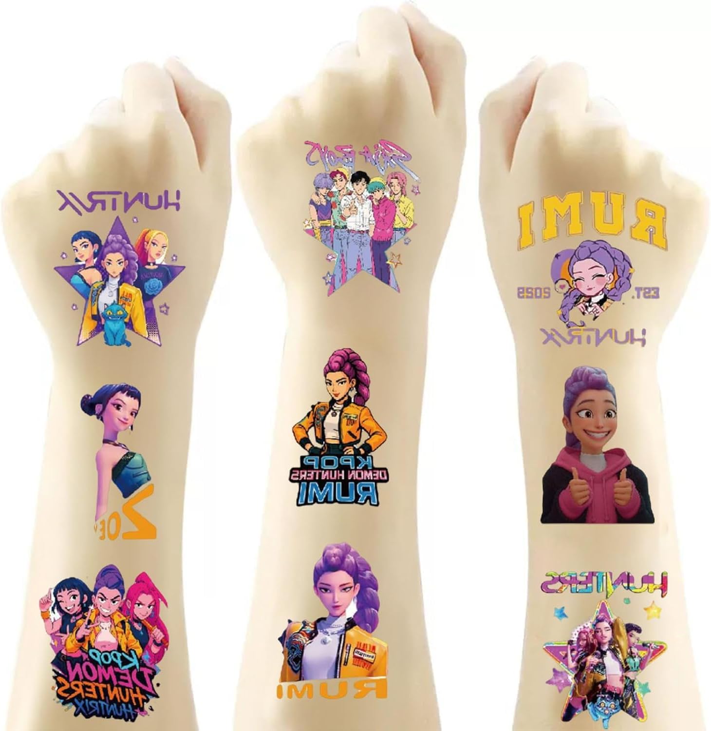 20 planches de tatouages temporaires pour enfants