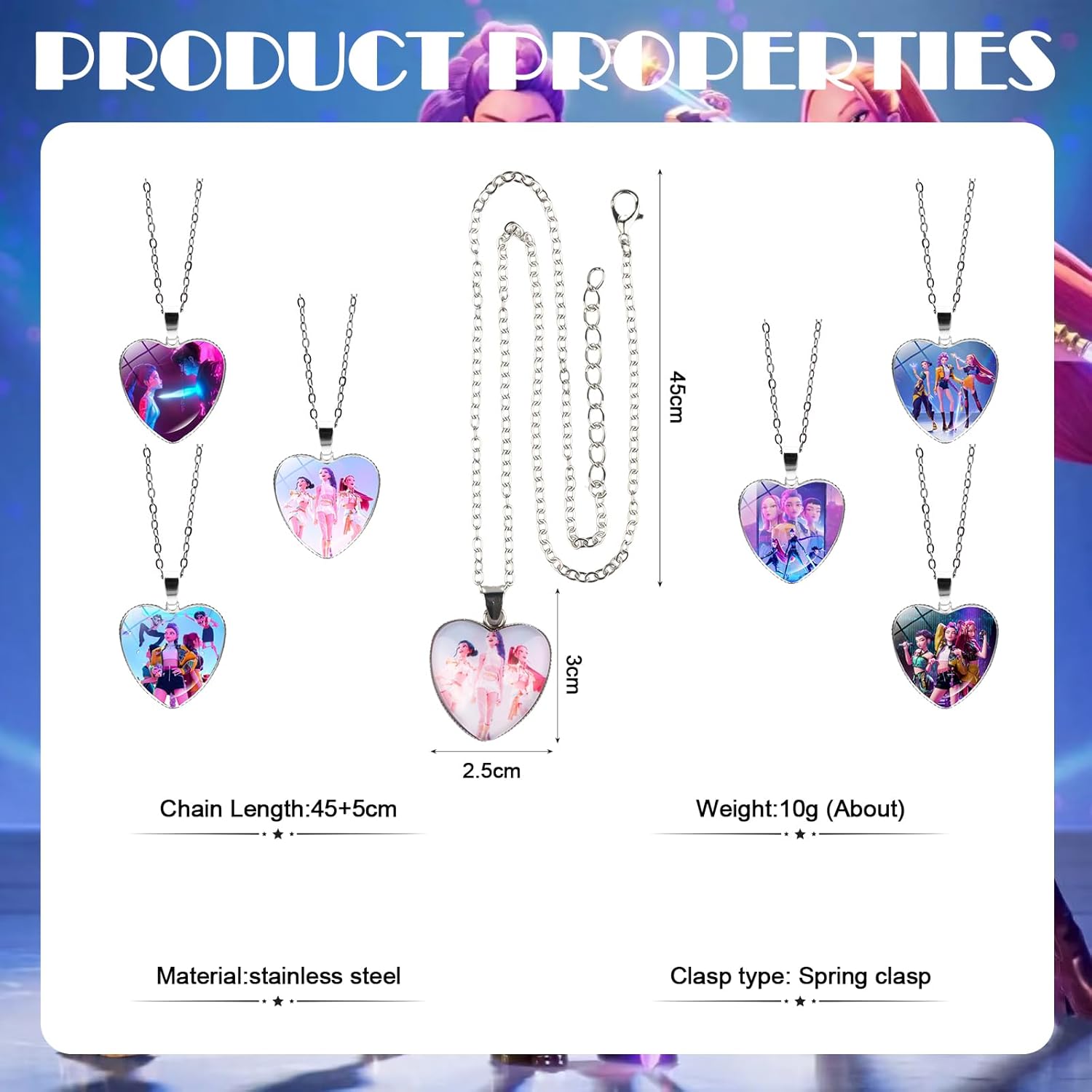 Coffret 6 colliers coeur Huntr/x – Image 3