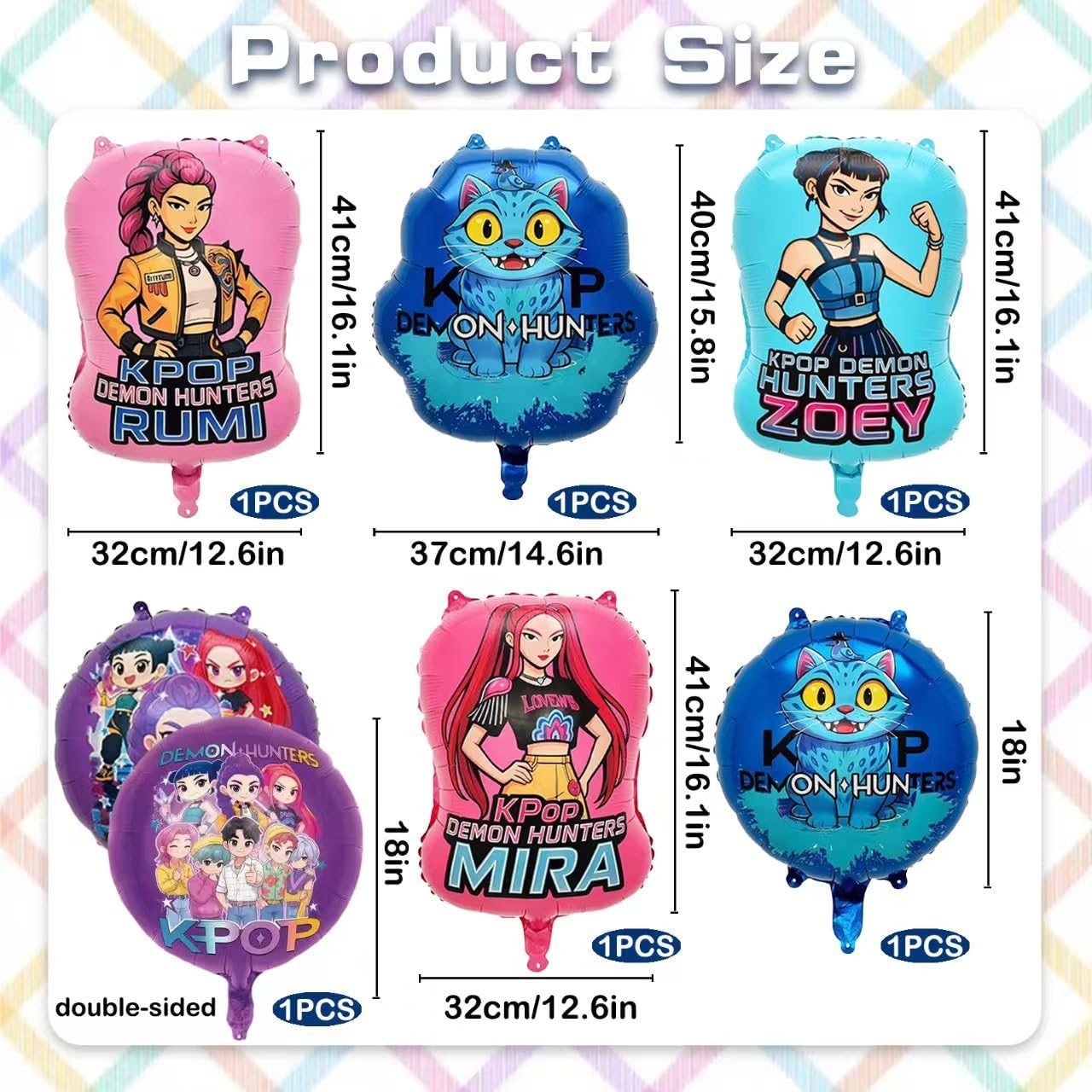 Lot de 6 ballons colorés Anniversaire Huntr/x – Image 2