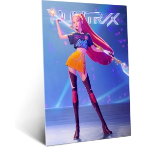 Poster métallique premium 32 x 45 cm Netflix Mira Huntrix