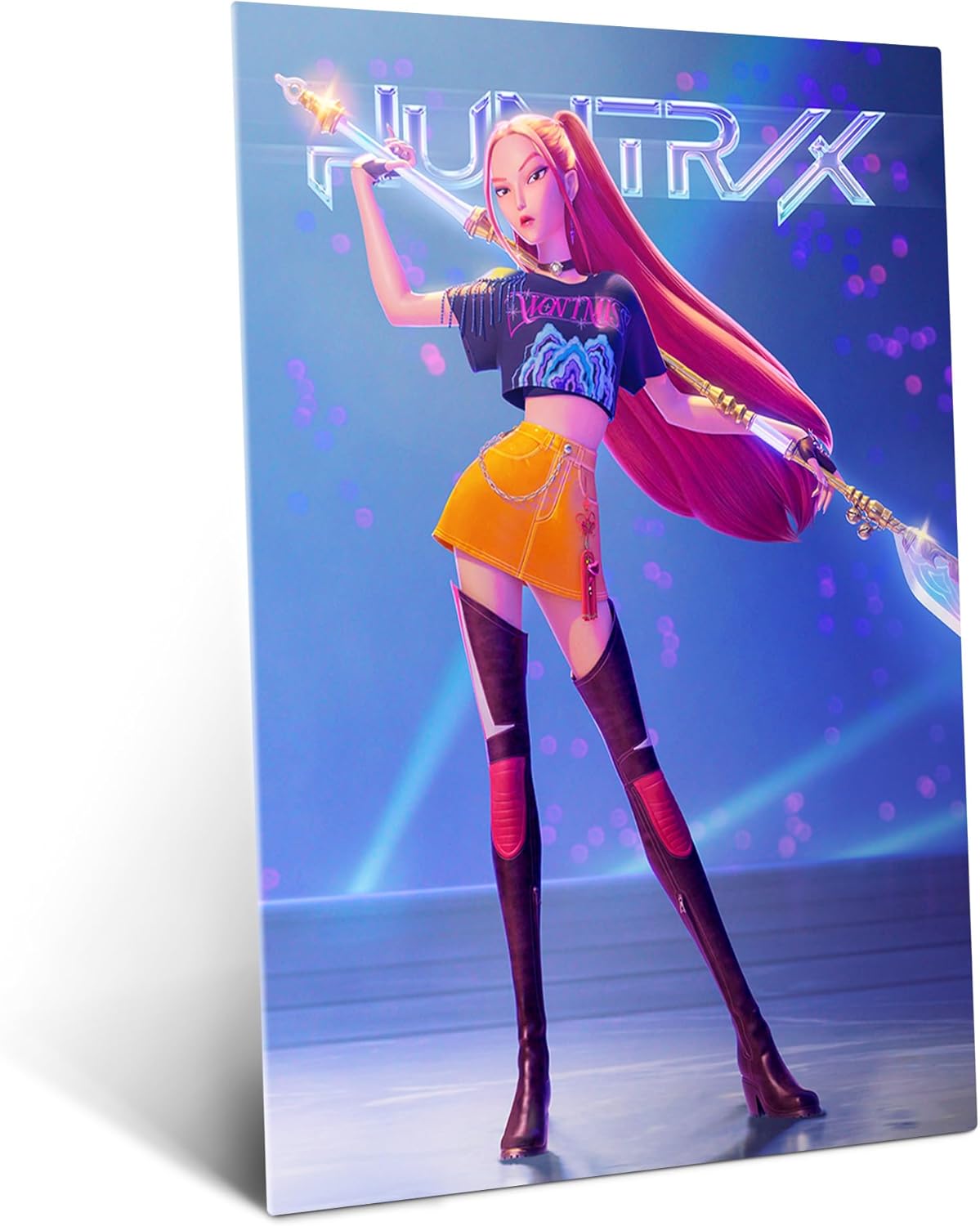 Poster métallique premium 32 x 45 cm Netflix Mira Huntrix