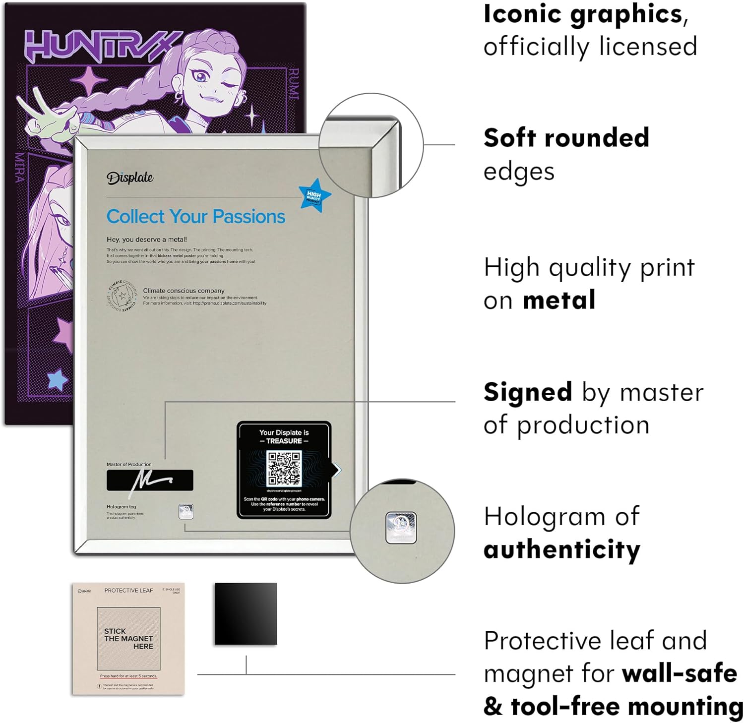 Poster métallique Huntrx Rumi, Mira, and Zoey – Image 3