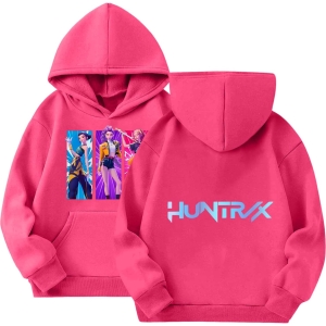 Sweat à capuche Hoodie Huntrix Rose pour enfant
