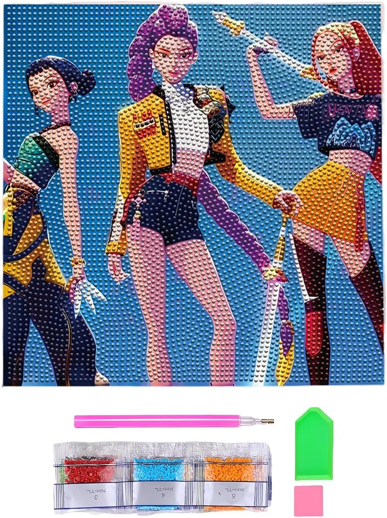 Kit DIY Peinture diamant 5D avec Rumi, Mira et Zoey