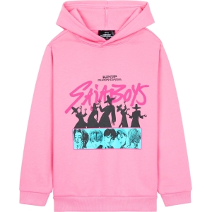 Hoodie Sweat à Capuche Rose Kawaii Saja Boys