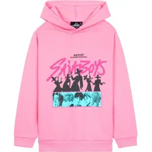 Hoodie Sweat à Capuche Rose Kawaii Saja Boys