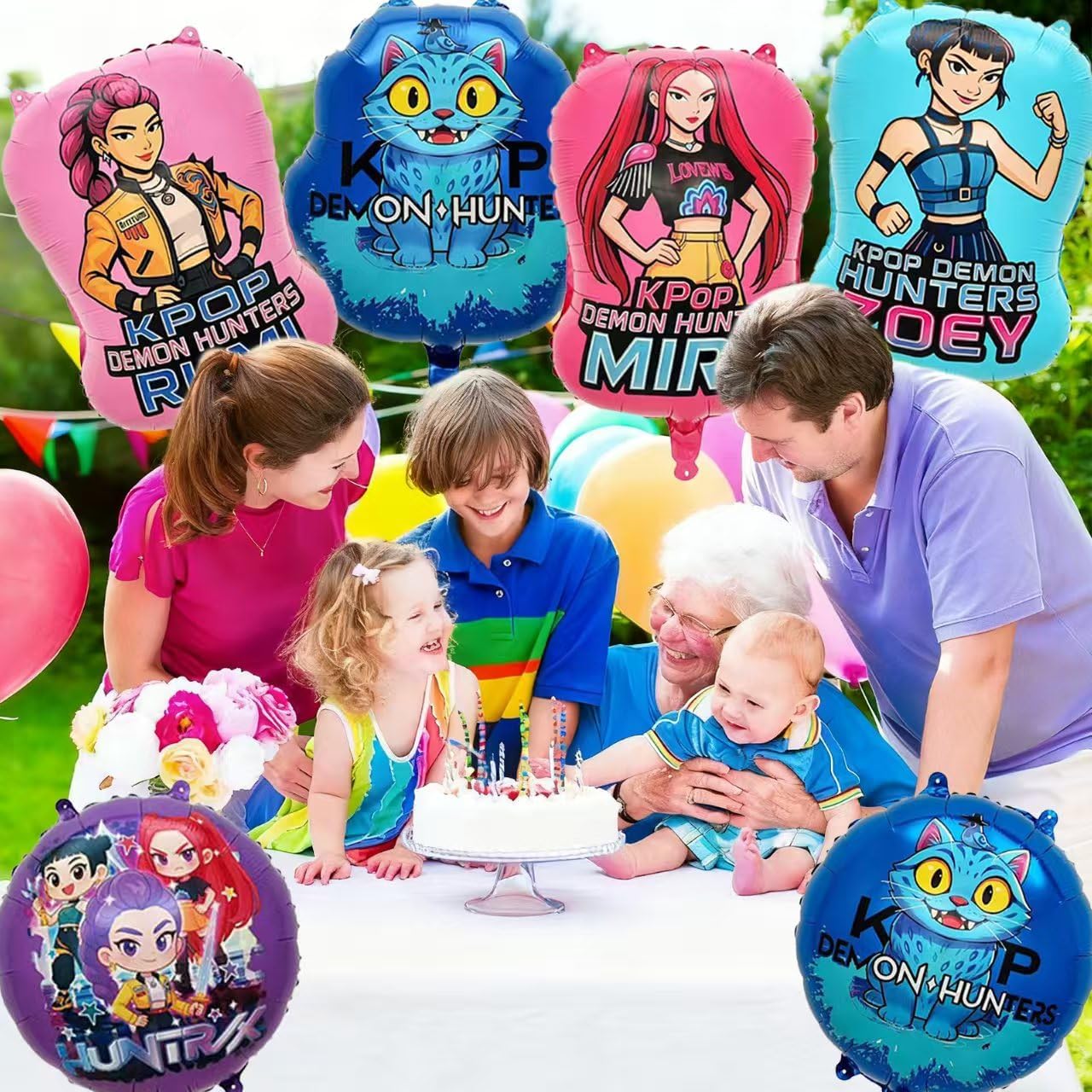 Lot de 6 ballons colorés Anniversaire Huntr/x – Image 4