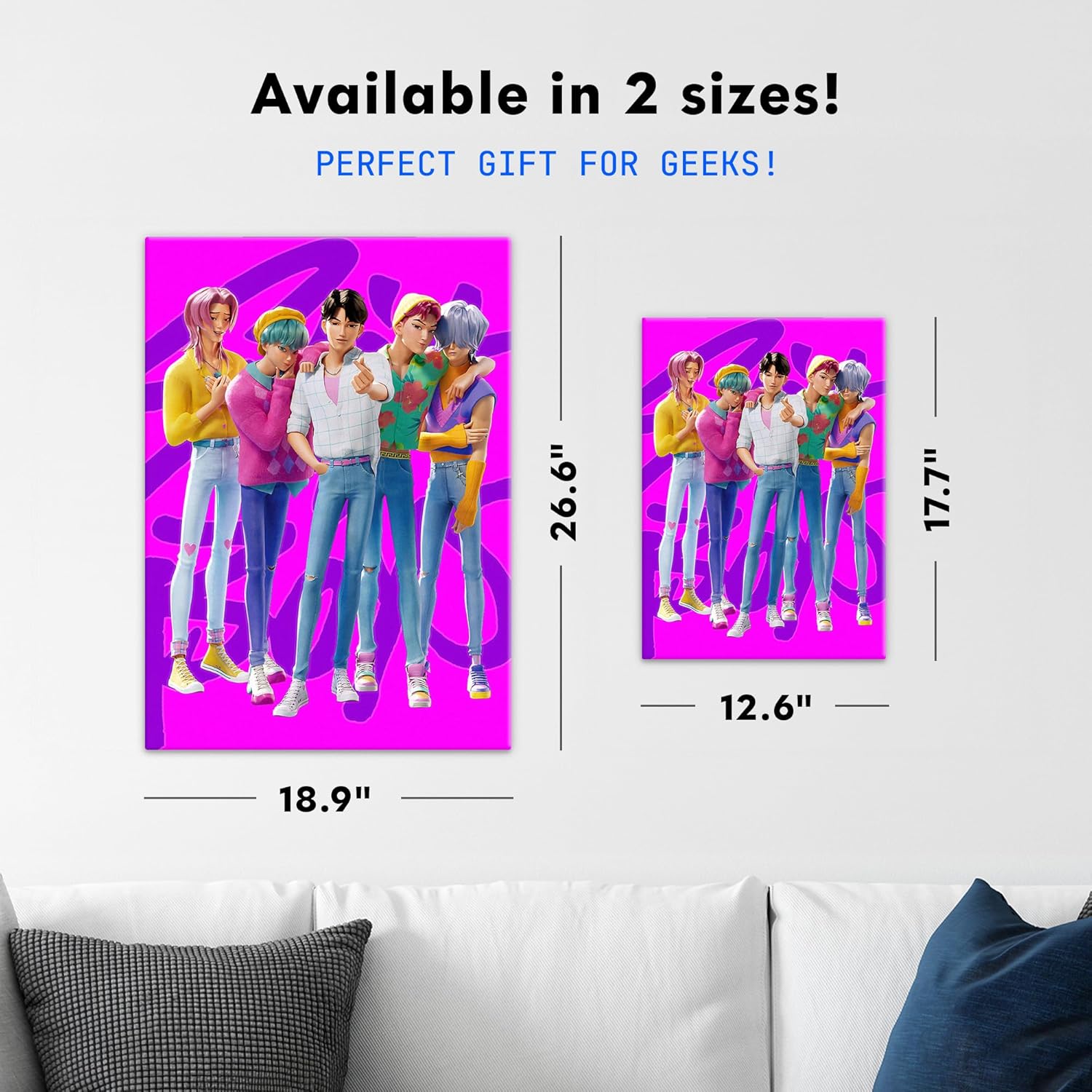 Poster métallique Saja Boys 32 x 45 cm – Image 2