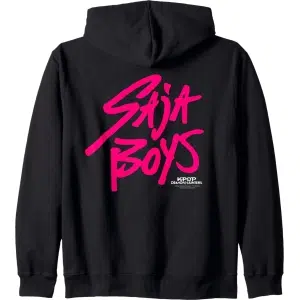 Sweat à capuche Hoodie Saja Boys Noir et Rose