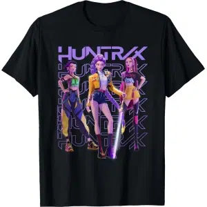 T-Shirt Huntrix Noir KPop Demon Hunters