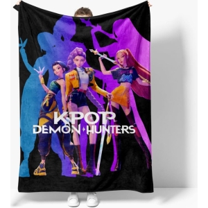 Couverture K-Pop Demon Hunters en flanelle douce