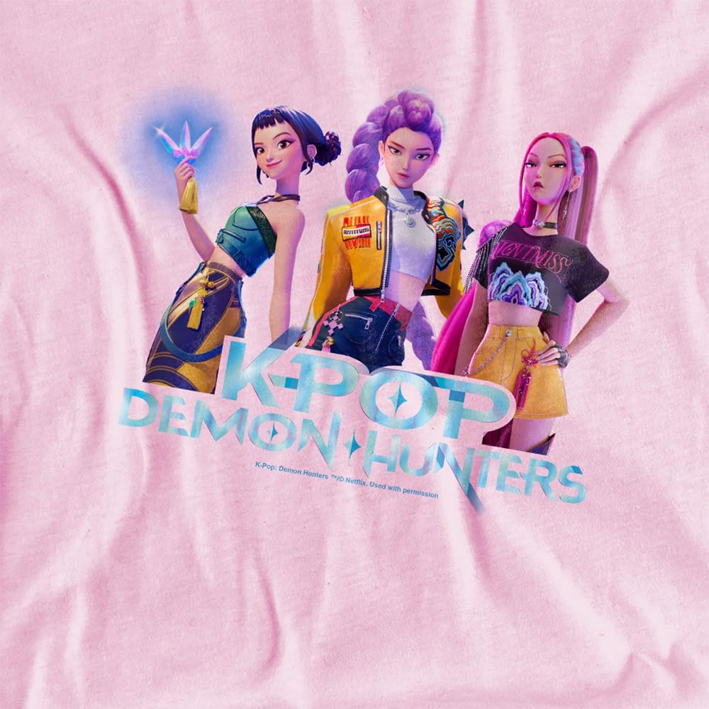 T-Shirt K-Pop Demon Hunters Huntrix Groupe Kpop Enfant – Image 2