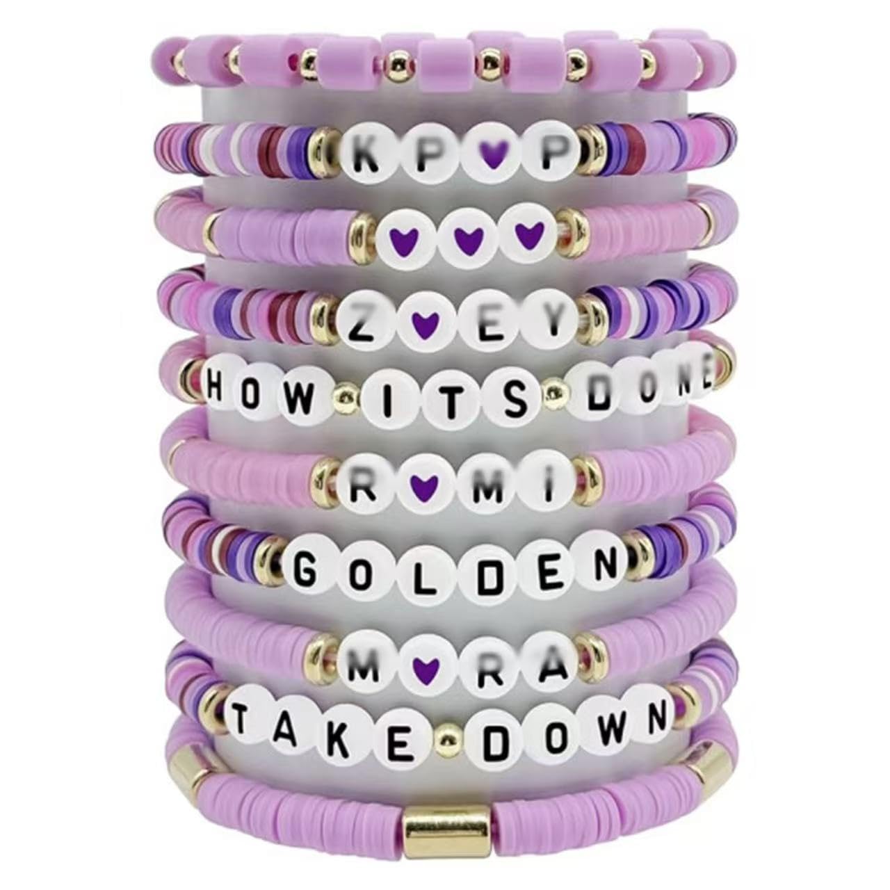 Bracelets K-Pop Demon Hunters, Lot de 10 Bracelets Amitié, Accessoire Cosplay
