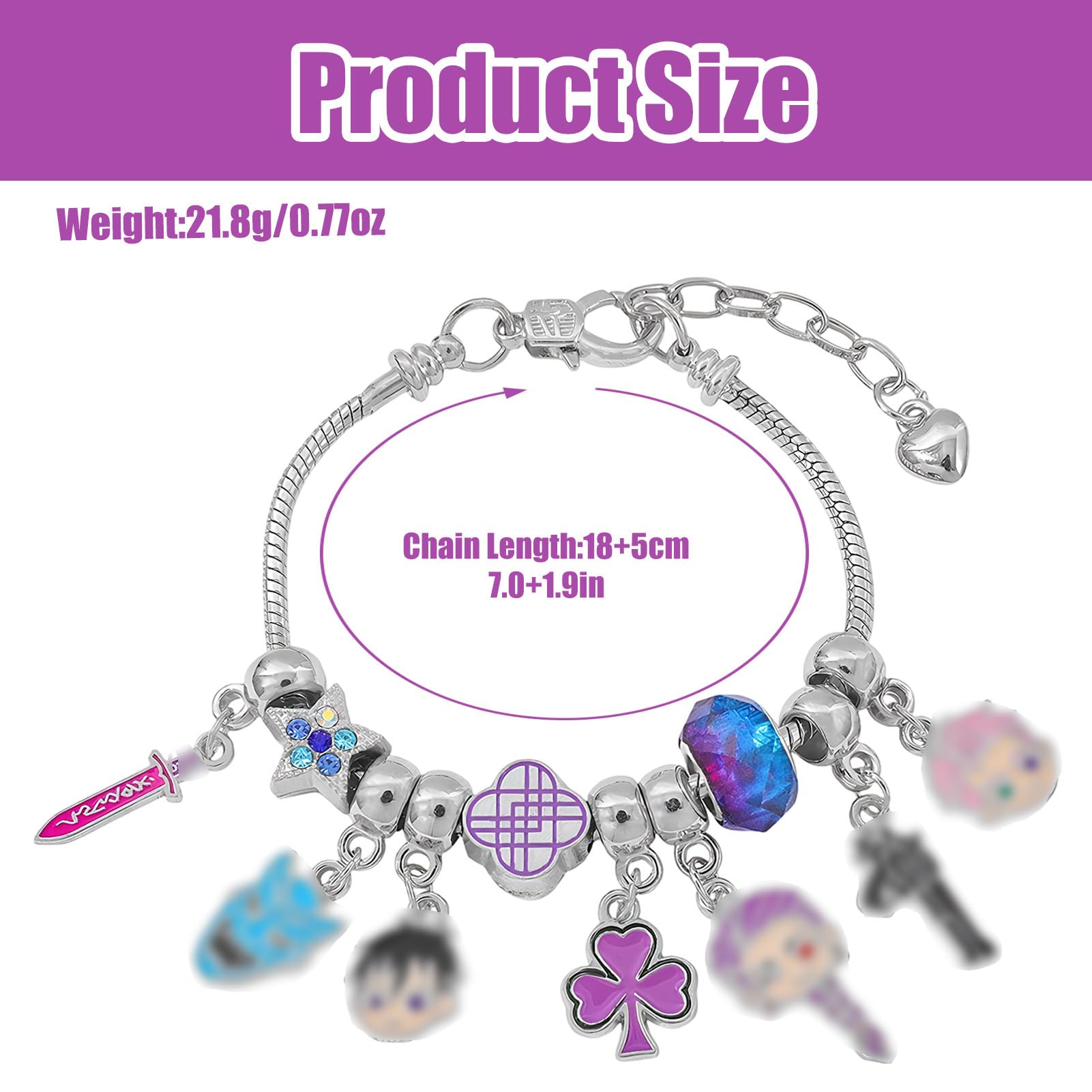 Bracelet K-Pop Demon Hunters avec pendentif personnage – Image 2