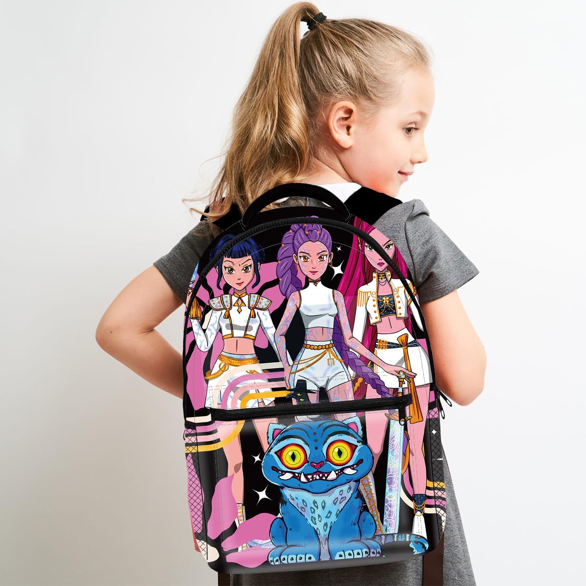 Sac à dos K-Pop Demon Hunters pour enfants imprimé 3D 41x30x14 cm – Image 6