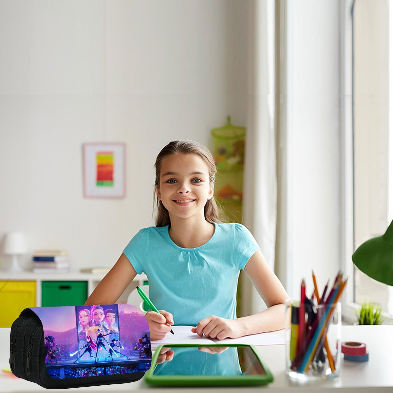 Trousse K-Pop Demon Hunters HUNTR/X à crayons pour filles – Image 3