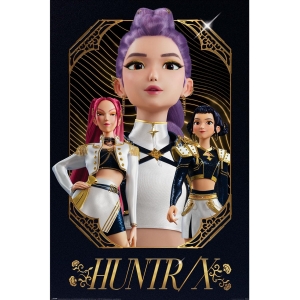 Affiche K-Pop Demon Hunters Maxi Dorée Huntrix 91,5 x 61 cm