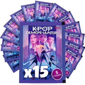 Figurine K-Pop Demon Hunters 15 paquets 75 autocollants