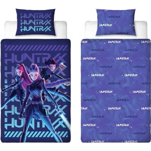 Housse de couette Kpop Demon Hunters motif Huntrix Power réversible