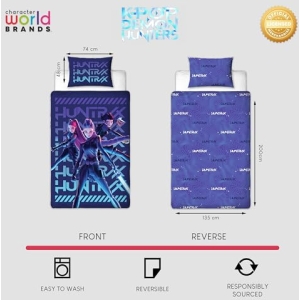 Housse de couette Kpop Demon Hunters motif Huntrix Power réversible - vue 4