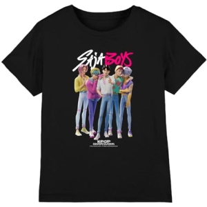 Kpop Demon Hunters Saja Boys T-shirt enfant noir 9-11 ans