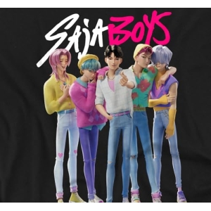 Kpop Demon Hunters Saja Boys T-shirt enfant noir 9-11 ans - vue 2