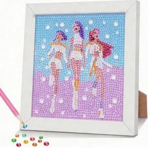 Diamond Painting 5D Kpop Demon Hunters, kit avec cadre 15x15cm