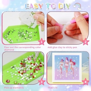 Diamond Painting 5D Kpop Demon Hunters, kit avec cadre 15x15cm - vue 3