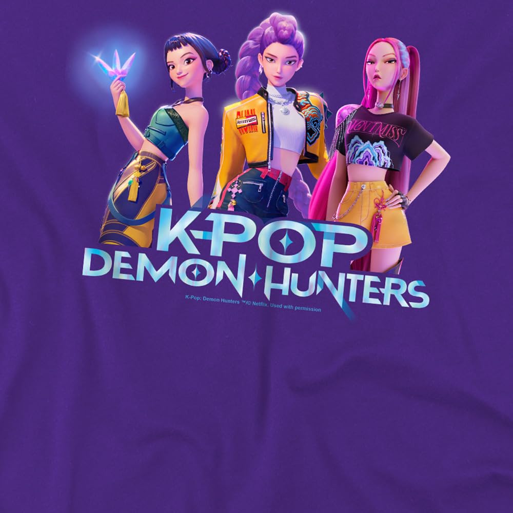 T-Shirt K-Pop Demon Hunters Huntrix Groupe Kpop Enfant – Image 2