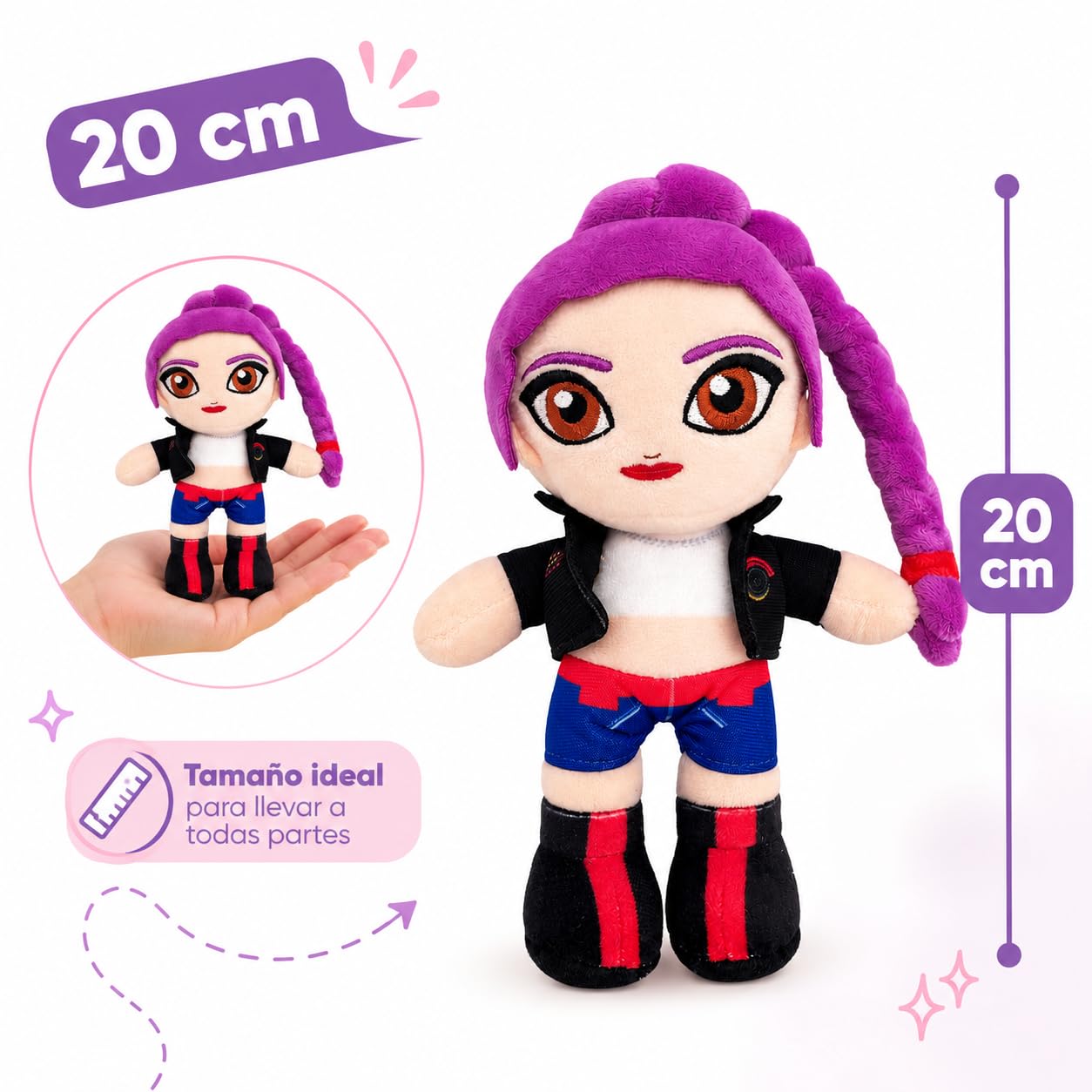 Peluche K-Pop Demon Hunters 20 cm Rumi Mira Zoey – Image 2