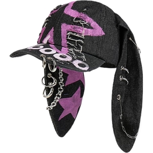 Casquette K-Pop Demon Hunters Y2K Grunge Denim Oreilles de Lapin