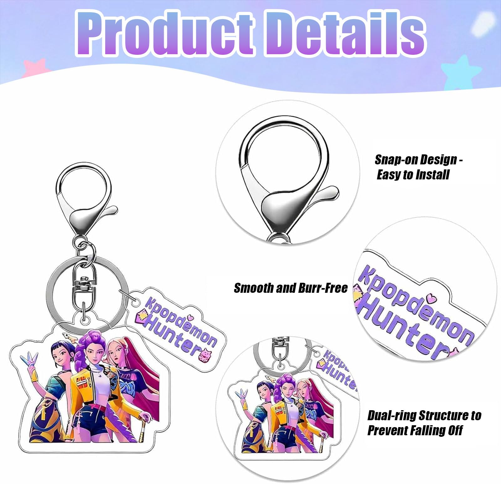 Porte-clés Acrylique K-Pop Demon Hunters pour Enfants – Image 3
