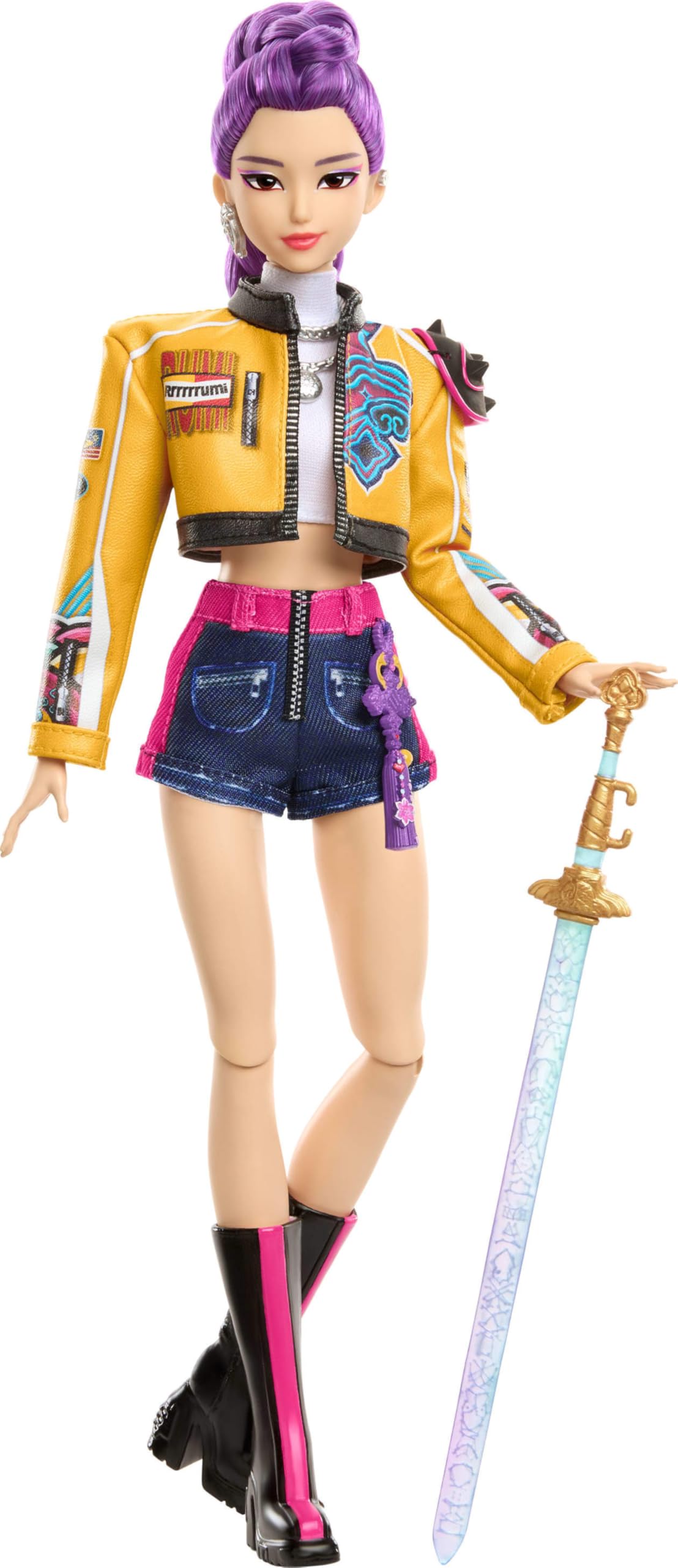 Poupée K-Pop Demon Hunters Rumi Tenue de Scène avec Microphone et Épée – Image 5
