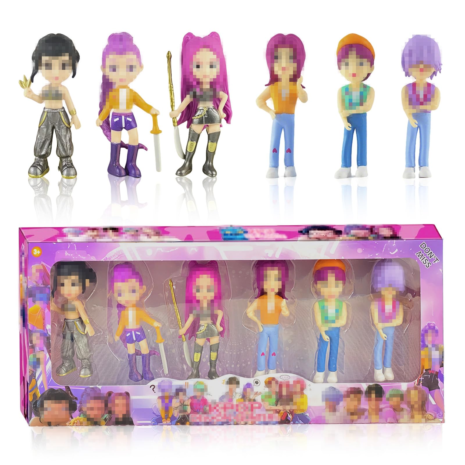 Figurine K-Pop Demon Hunters Set 6 Pièces HUNTR/X