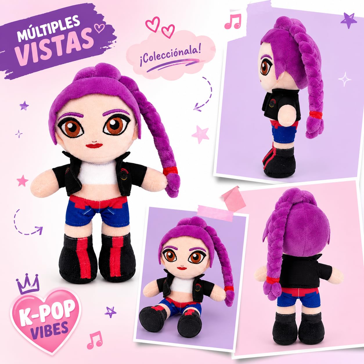 Peluche K-Pop Demon Hunters 20 cm Rumi Mira Zoey – Image 4