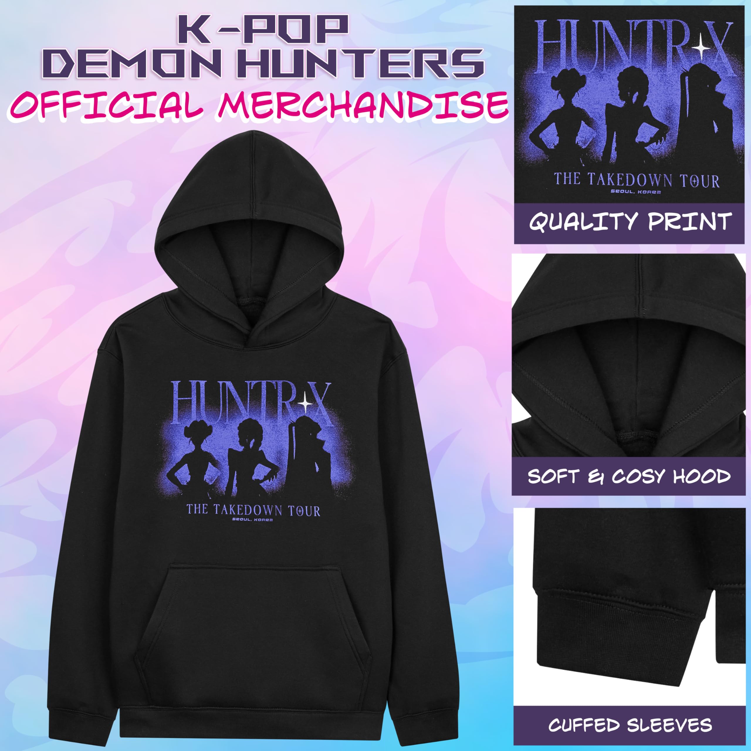 Sweat à capuche K-Pop Demon Hunters Fille, Hoodie Cosy Chaud – Image 3