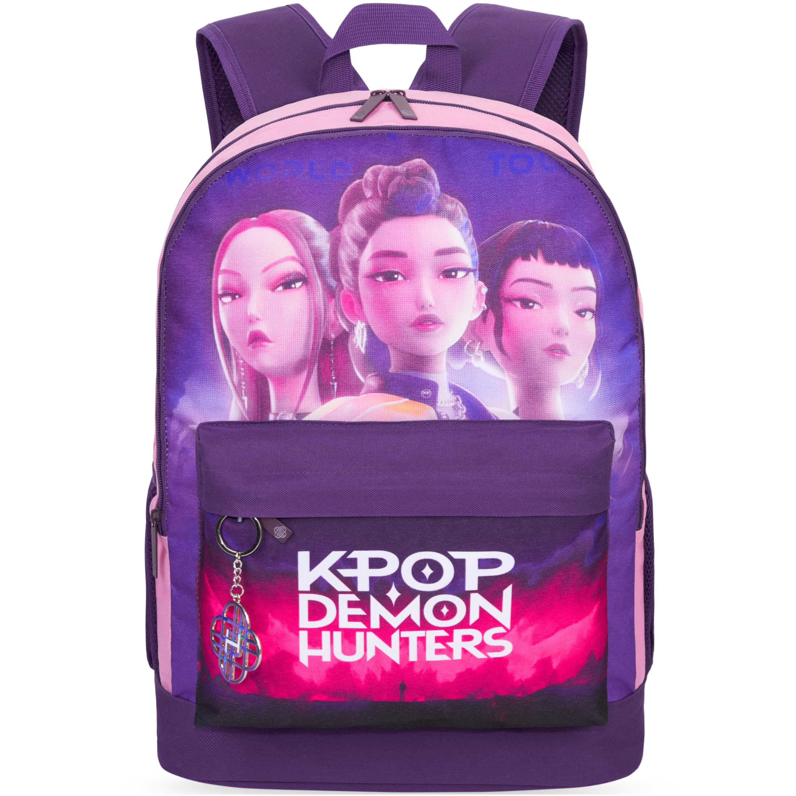 Sac à dos enfant K-Pop Demon Hunters Huntrix violet rose
