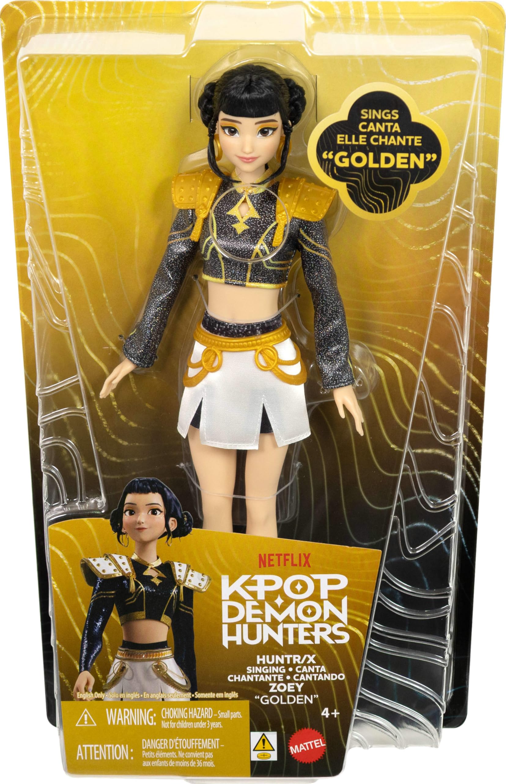 Poupée K-Pop Demon Hunters Zoey Golden HUNTR/X avec Tenue Amovible – Image 6