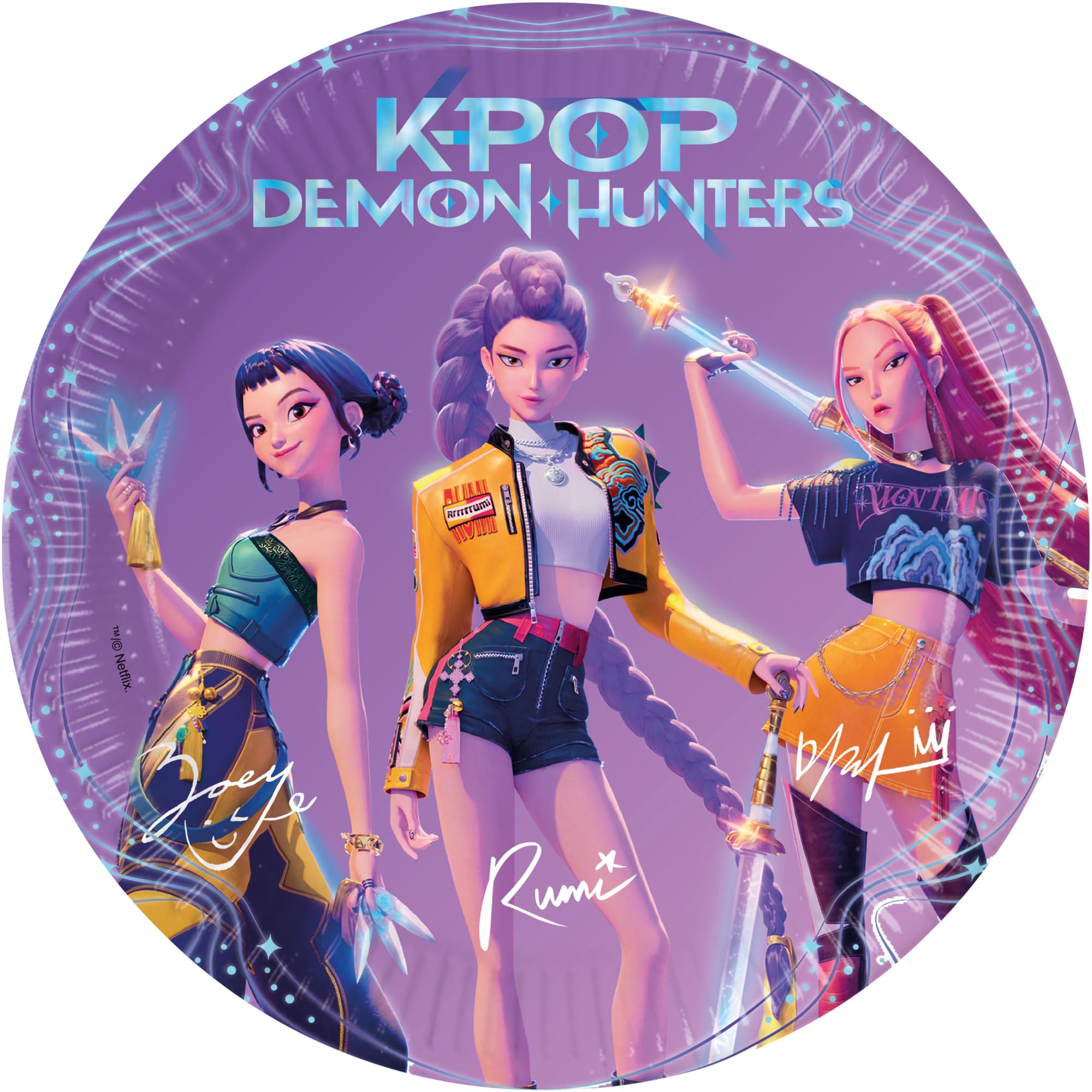 Kit vaisselle anniversaire K-Pop Demon Hunters 52 pièces assiettes gobelets serviettes – Image 4